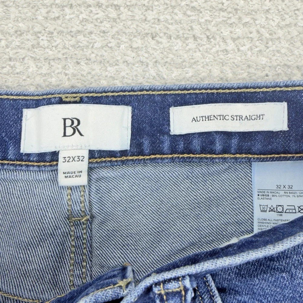 Banana Republic Authentic Straight Jeans Mens 32x32 Medium Wash Stretch Denim